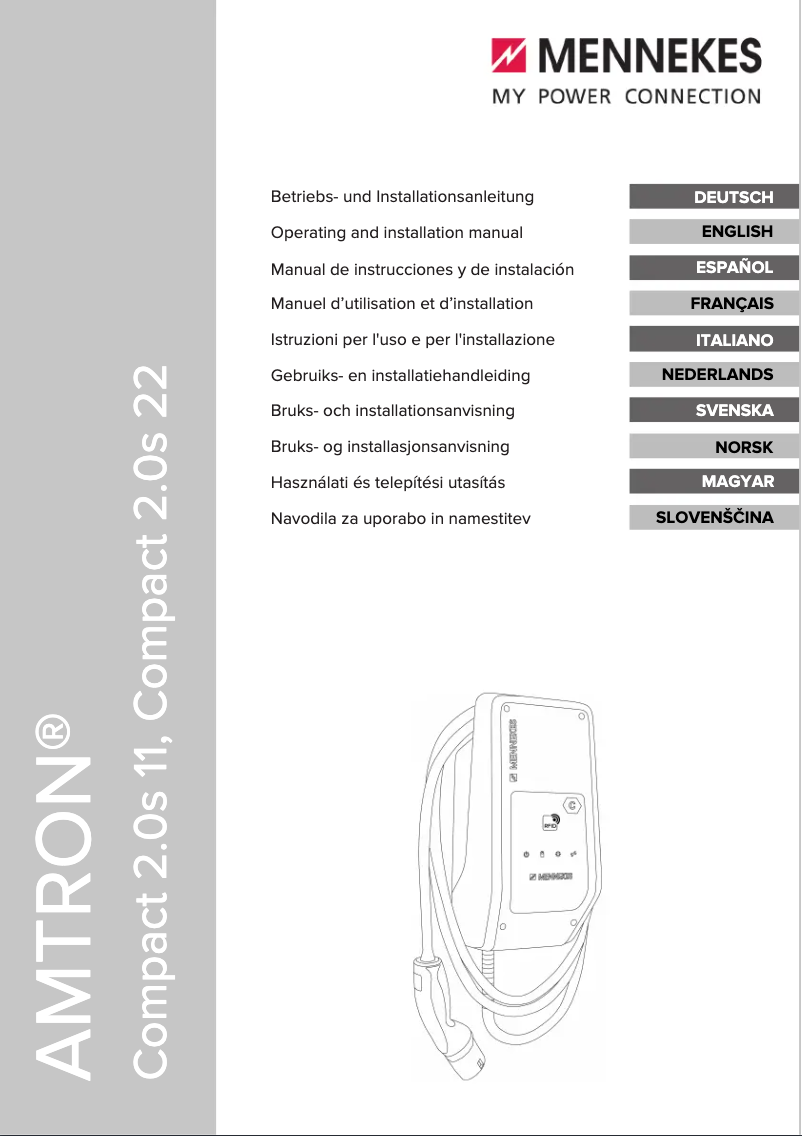 Page 1 de la notice Manuel utilisateur Mennekes AMTRON Compact 2.0S 11