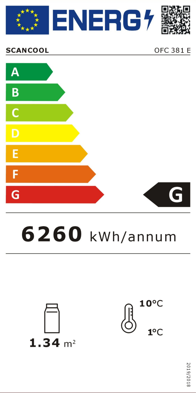 Page n°1 - Label énergétique Scancool OFC 381 E
