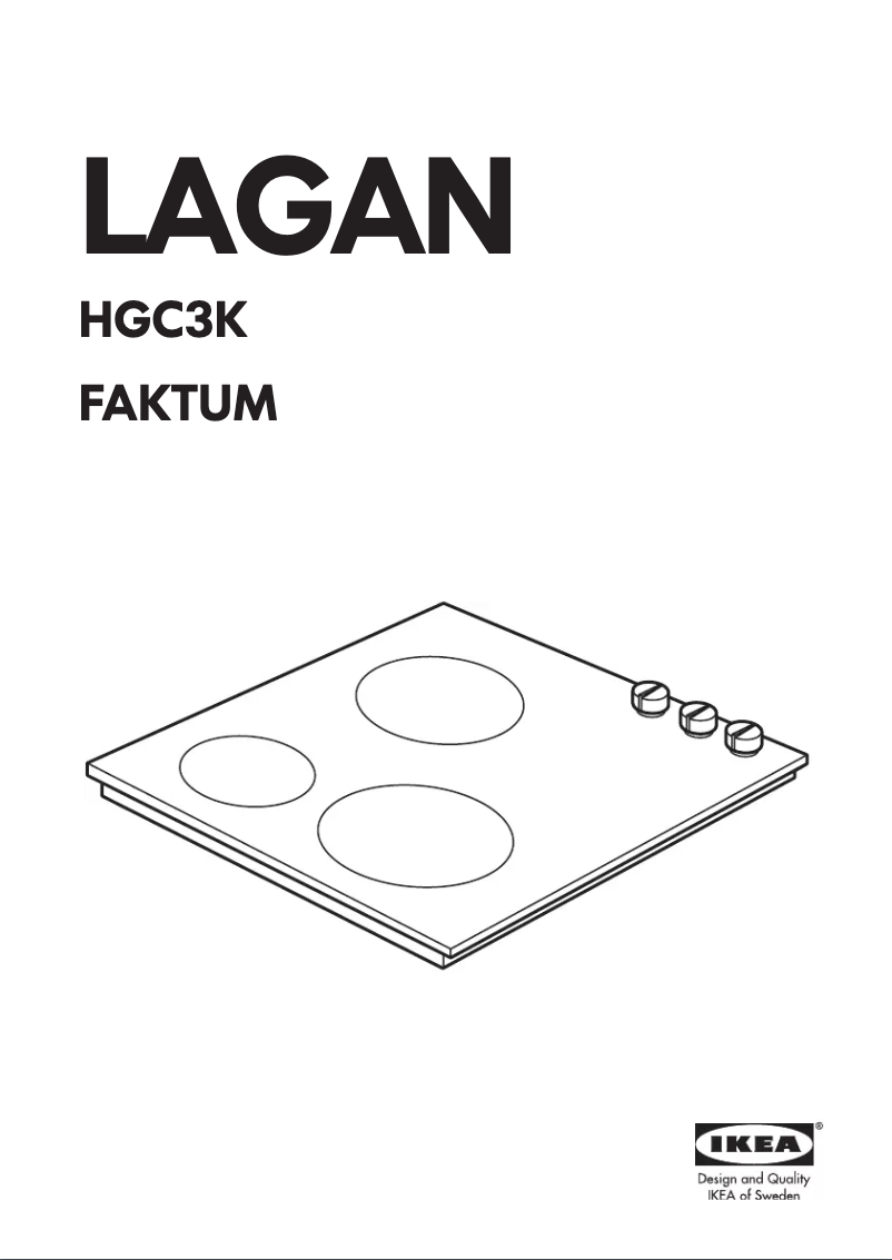 Page 1 de la notice Instructions / montage Ikea LAGAN HGC3K