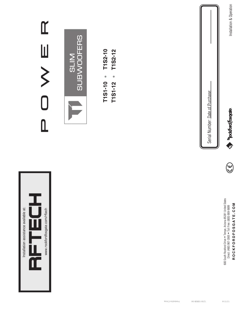 Image de la première page du manuel de l'appareil Power T1S1-10