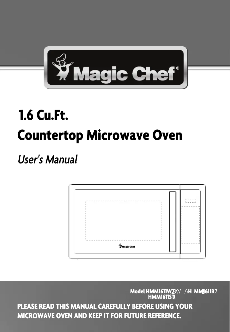 Page n°1 - Manuel utilisateur Magic Chef HMM1611ST2