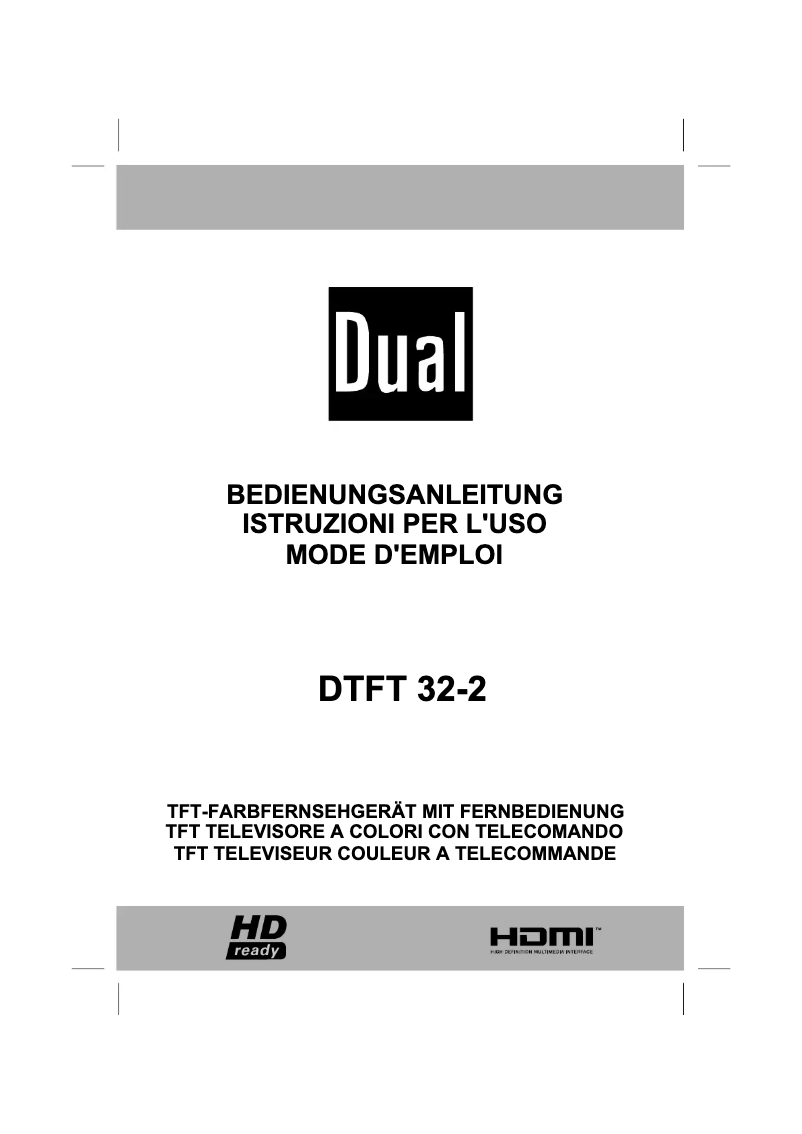 Image de la première page du manuel de l'appareil DTFT 32-2