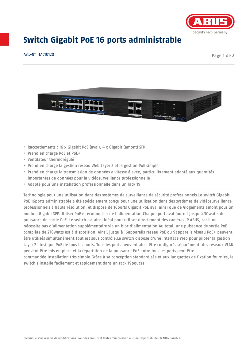 Imagen de la primera página del manual del dispositivo ITAC10120