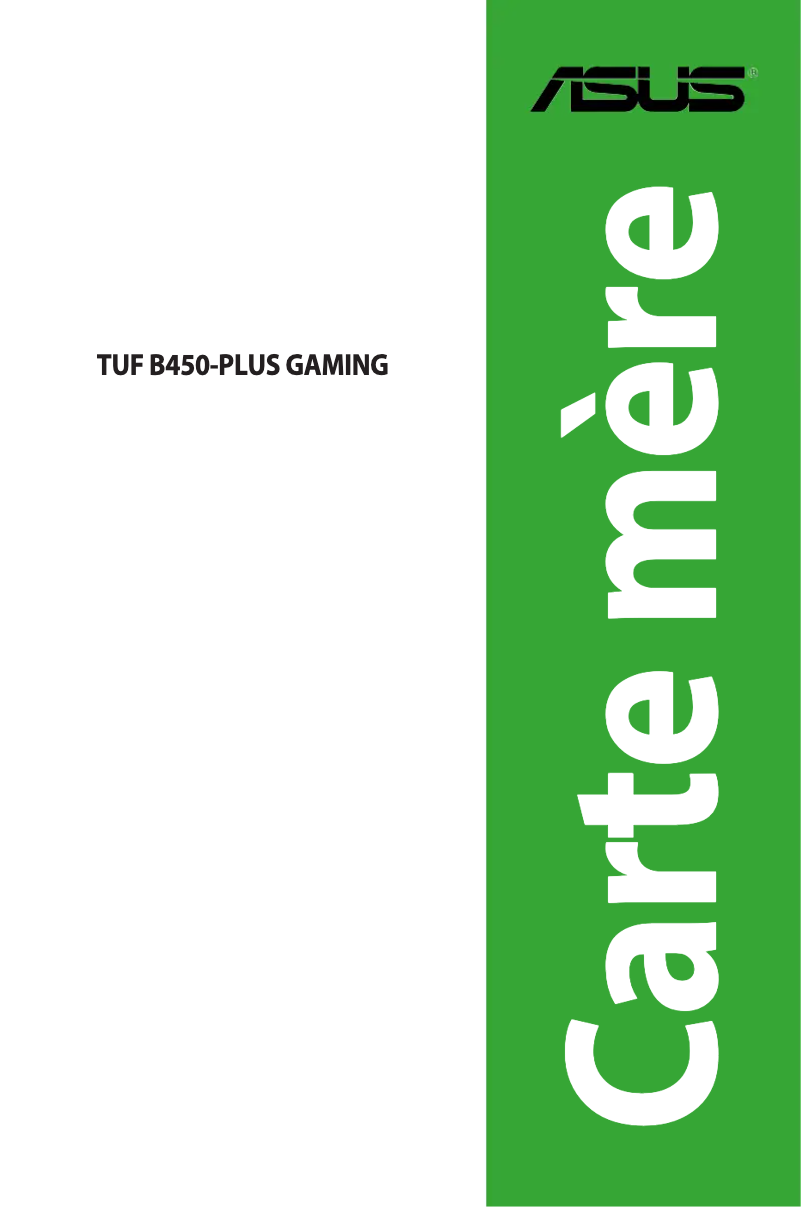Image de la première page du manuel de l'appareil TUF B450-PLUS Gaming