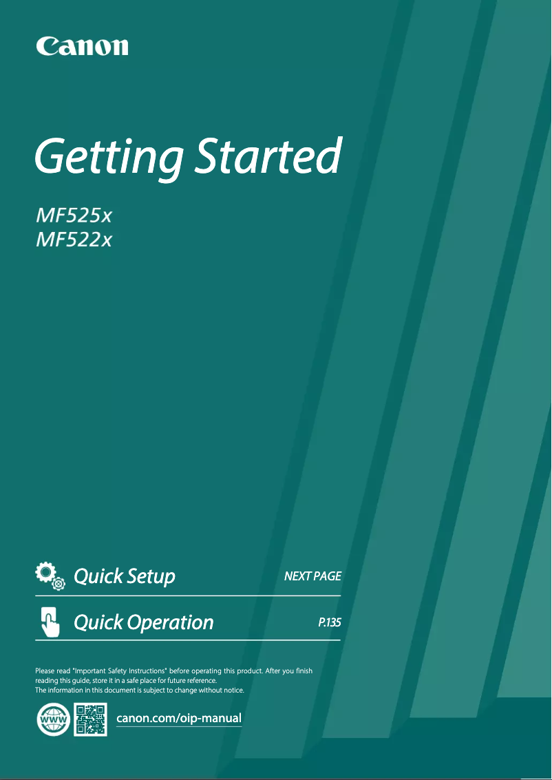 Page 1 de la notice Manuel utilisateur Canon i-SENSYS MF525x