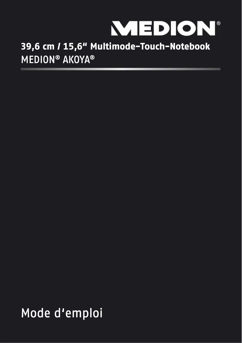 Page n°1 - Manuel utilisateur Medion Akoya S6213T MD 98879