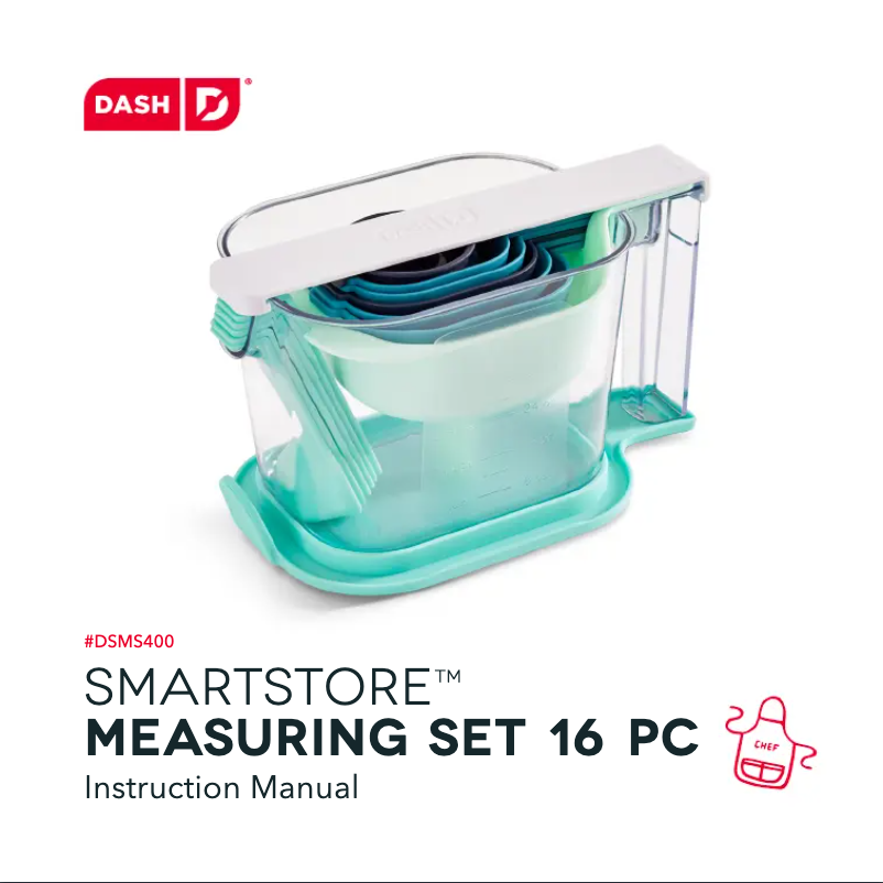 Page n°1 - Manuel utilisateur Dash SmartStore 16 Piece Measuring Set DSMS400GBAQ16