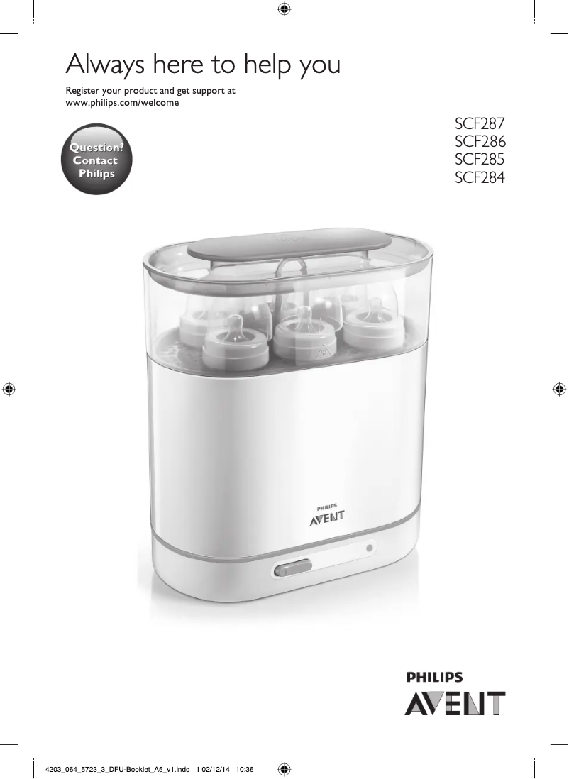 Página 1 del manual Manual de usuario Philips Avent SCF284