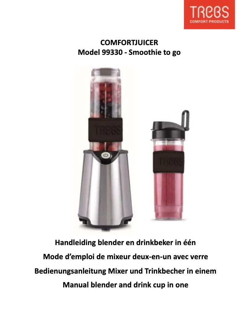 Image de la première page du manuel de l'appareil Comfortjuicer 99330