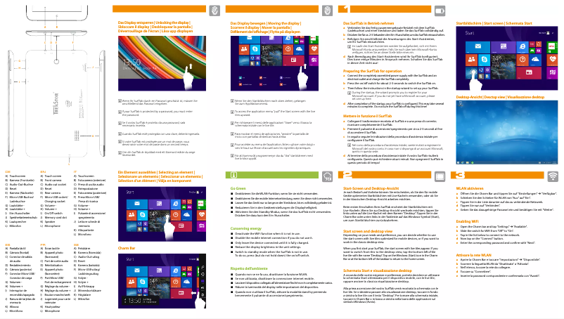Page 1 de la notice Manuel utilisateur TrekStor SurfTab wintron 7.0