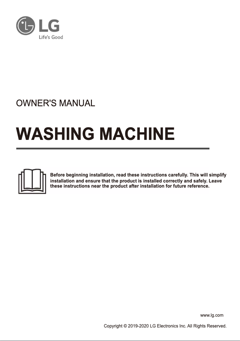 Page 1 de la notice Manuel utilisateur LG WT18BSB