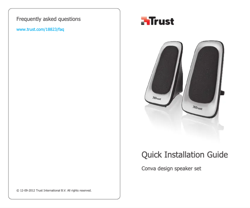 Page 1 de la notice Manuel utilisateur Trust Conva