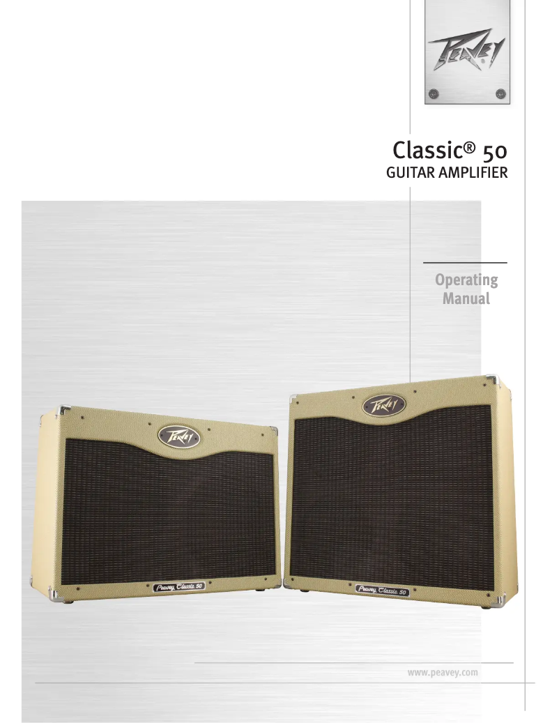 Página 1 del manual Manual de usuario Peavey Classic 50