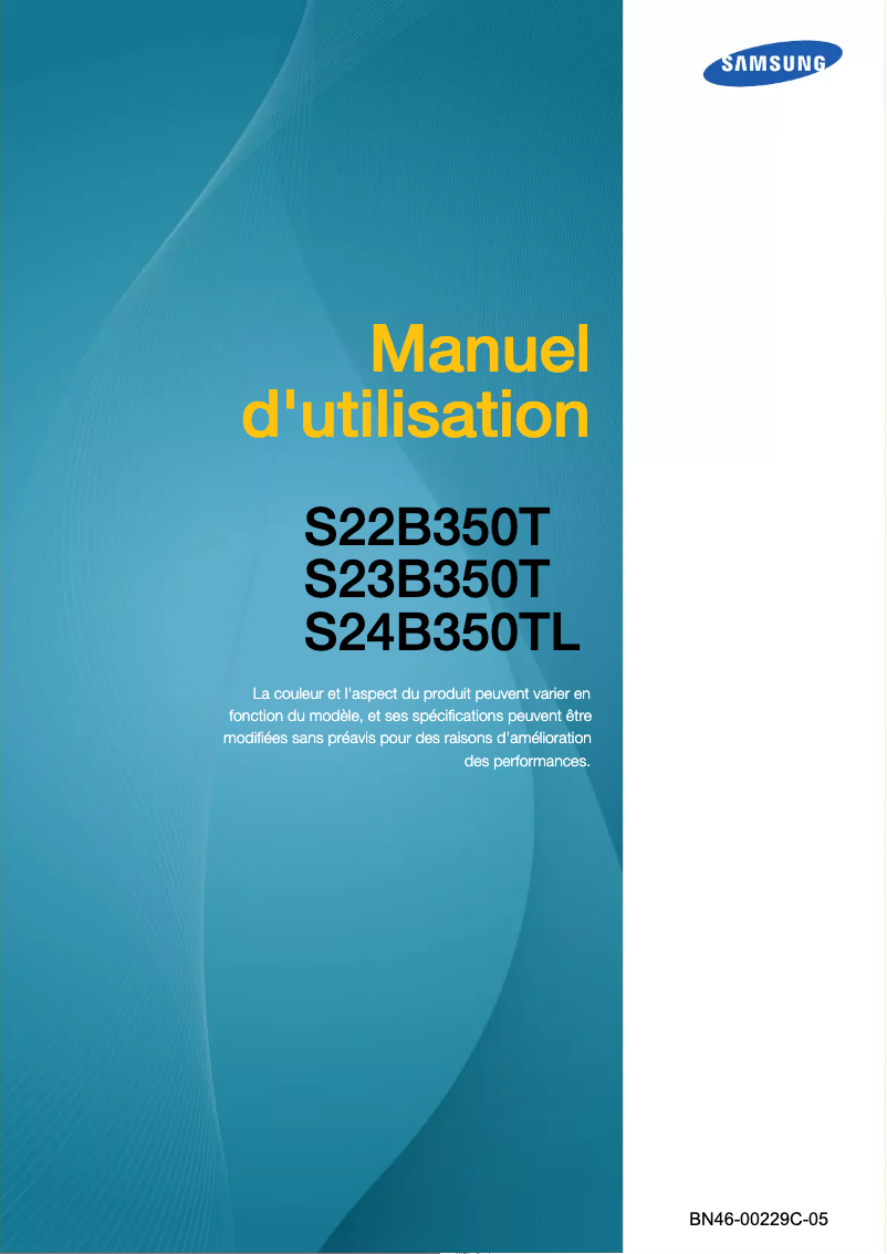 Image de la première page du manuel de l'appareil S23B350T
