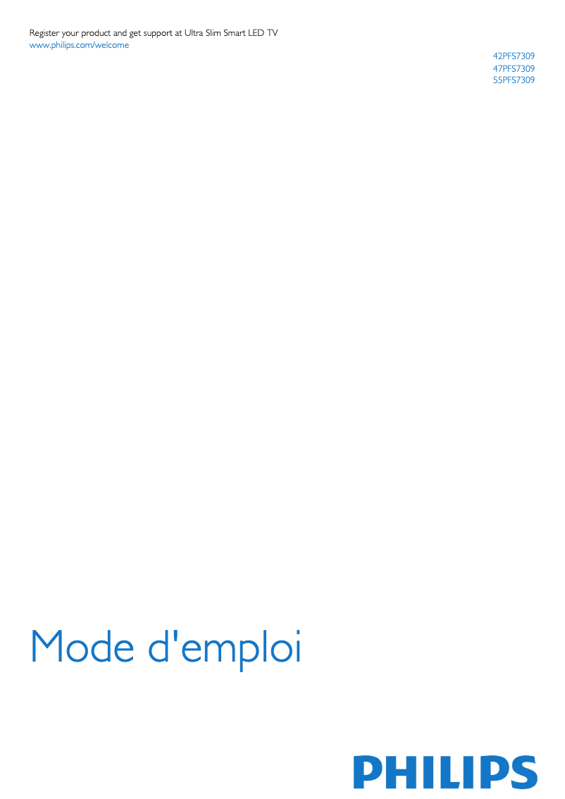 Page n°1 - Manuel utilisateur Philips 47PFS7309