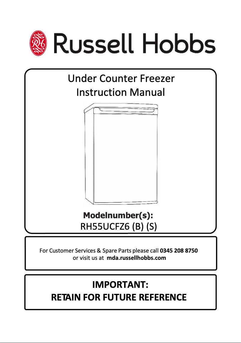 Image de la première page du manuel de l'appareil RH55UCFZ6B