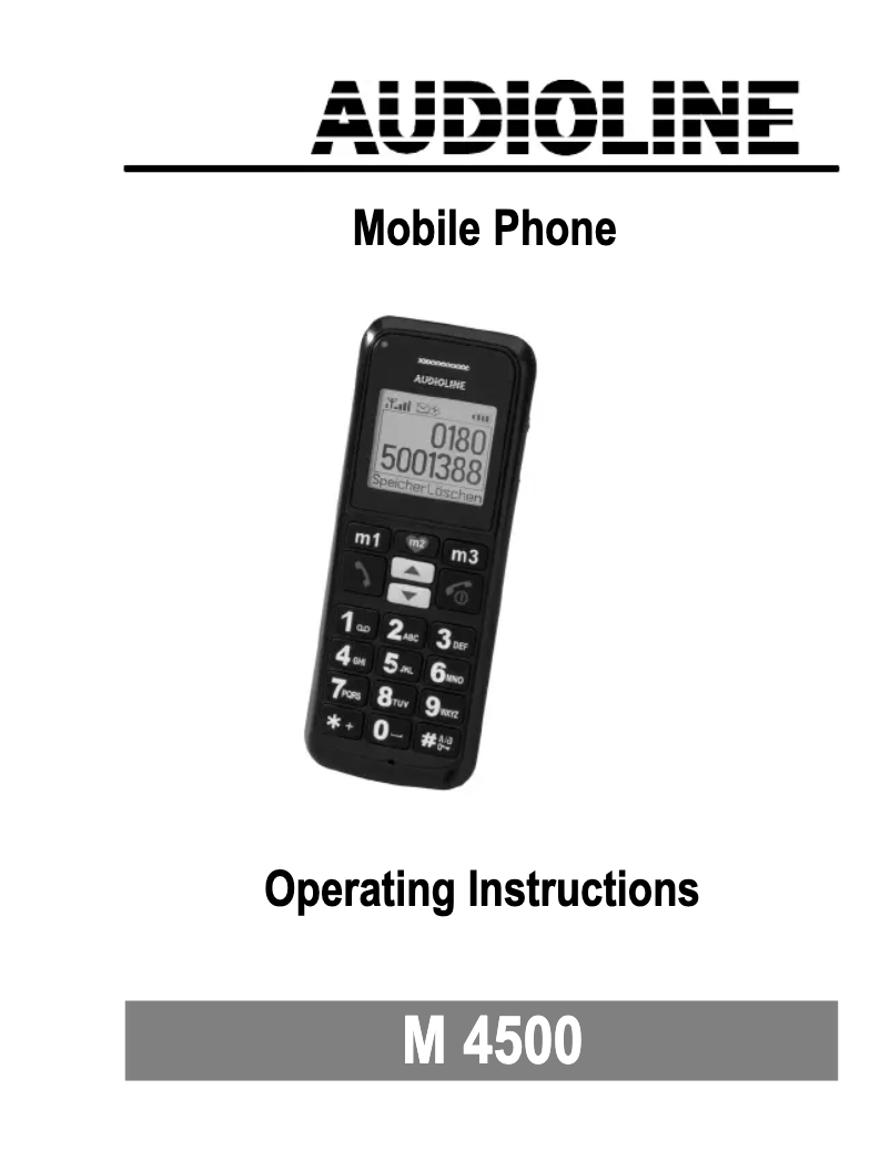 Image de la première page du manuel de l'appareil M 4500