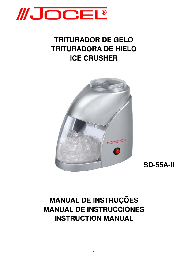 Page n°1 - Manuel utilisateur Jocel SD-55-A-II