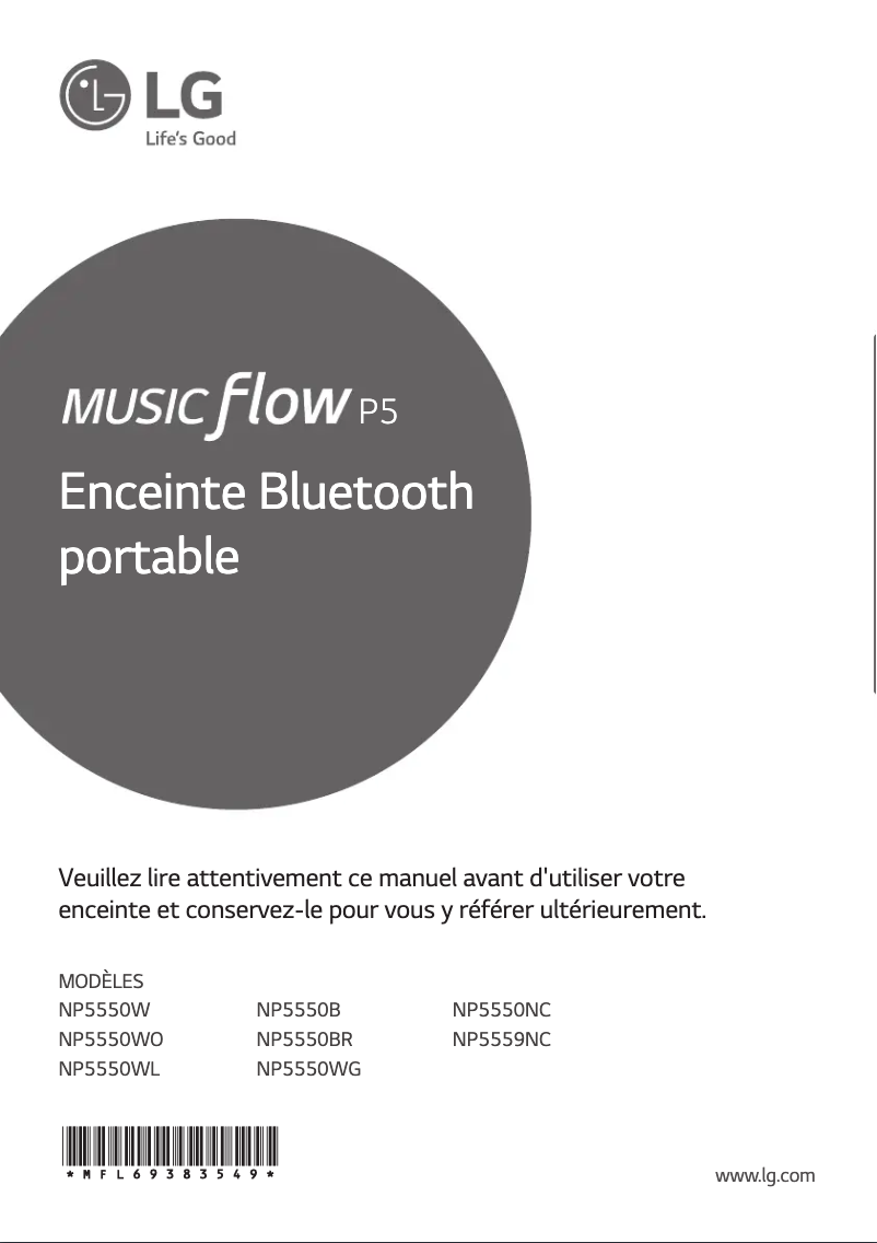 Page n°1 - Manuel utilisateur LG NP5550WL