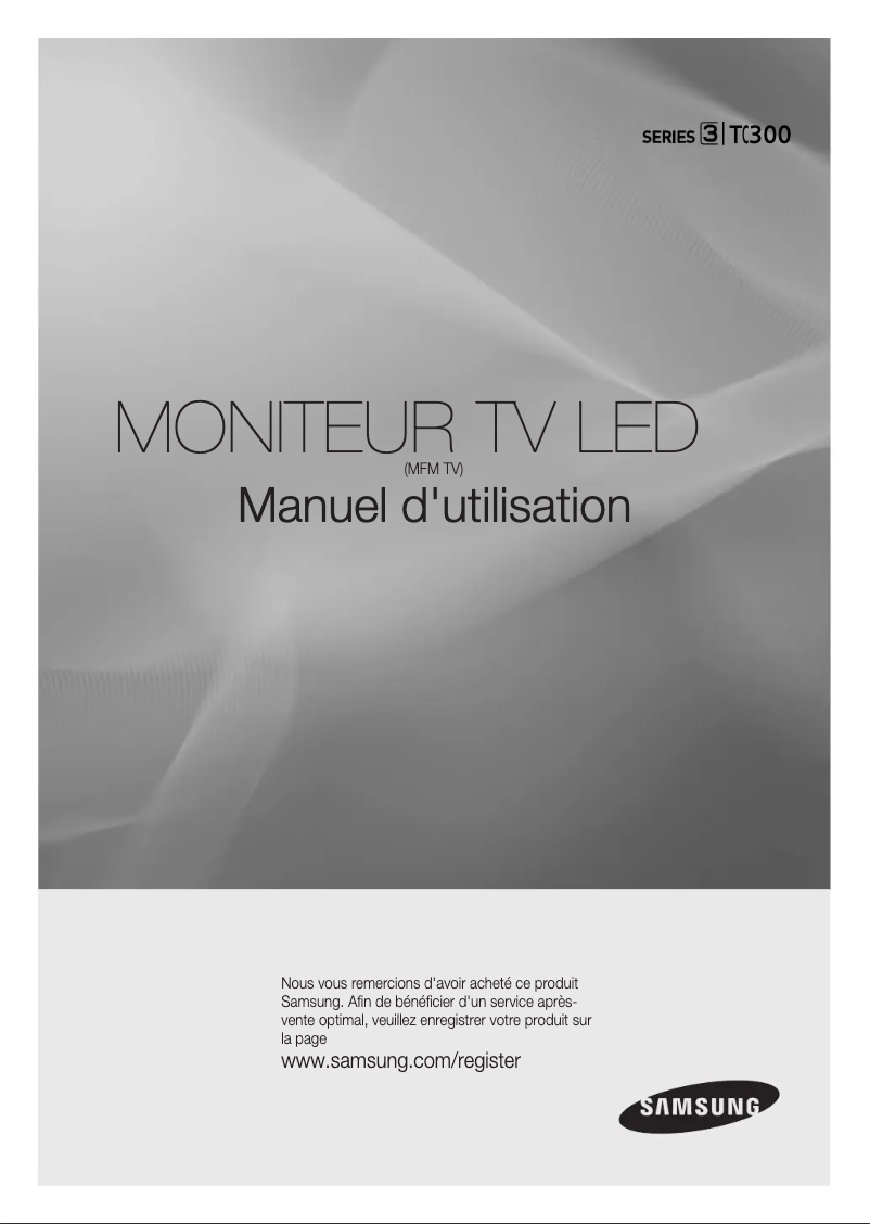 Page 1 de la notice Manuel utilisateur Samsung SyncMaster T19C300EW