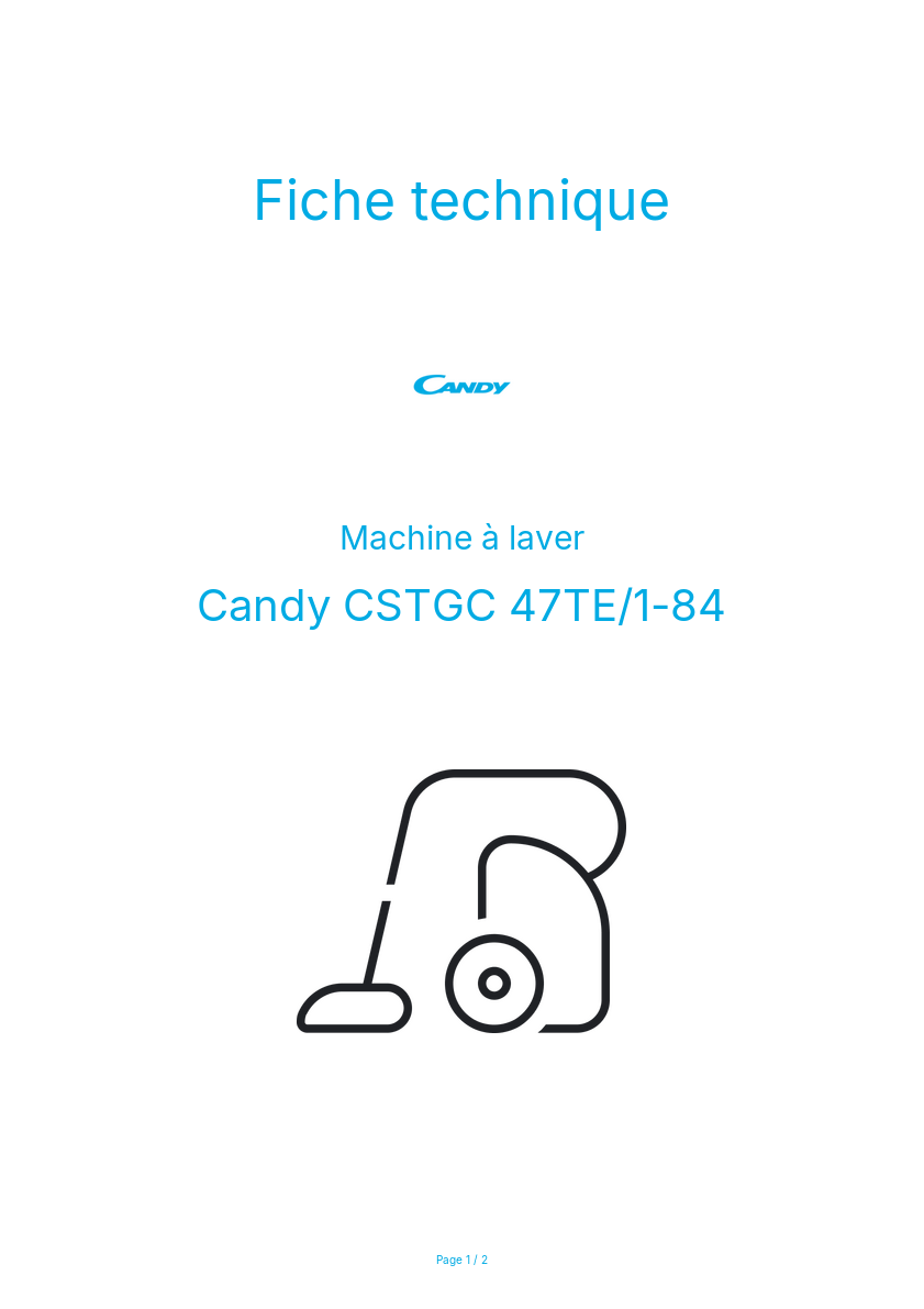 Image de la première page du manuel de l'appareil CSTGC 47TE/1-84