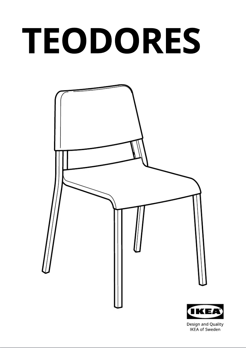 Page 1 de la notice Manuel utilisateur Ikea TEODORES 705.306.28