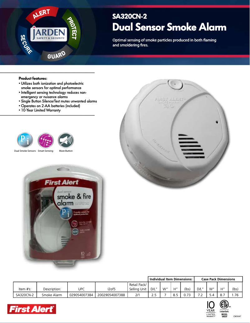 Image de la première page du manuel de l'appareil SA320CN