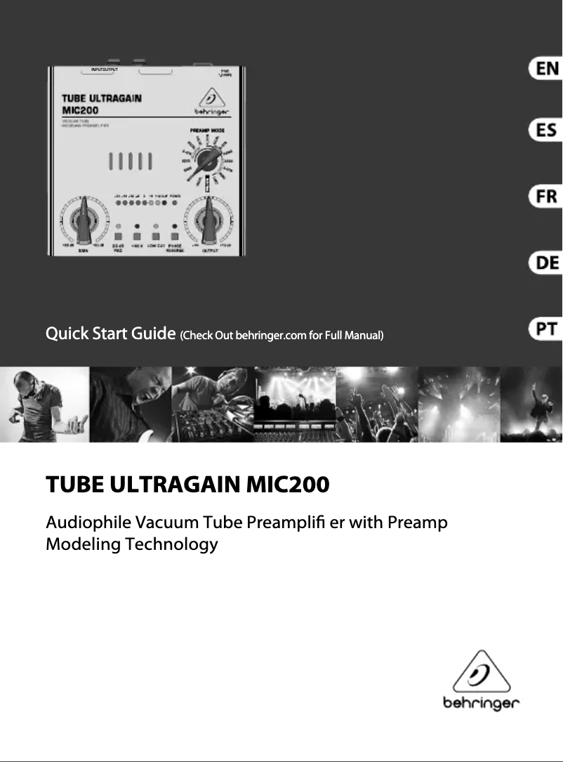 Image de la première page du manuel de l'appareil Tube Ultragain MIC200