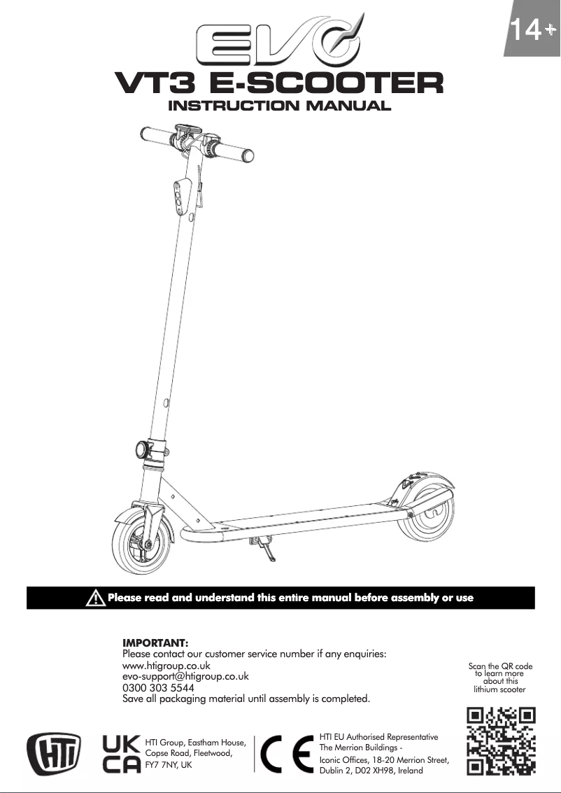 Image de la première page du manuel de l'appareil VT3