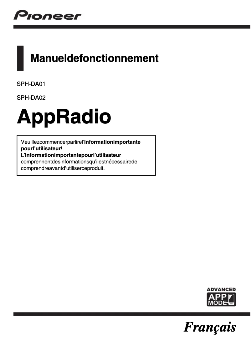 Imagen de la primera página del manual del dispositivo SPH-DA01