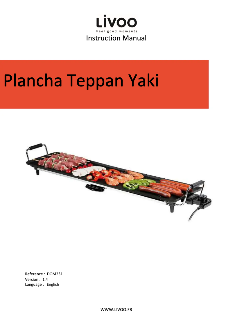 Page n°1 - Manuel utilisateur Livoo DOM231