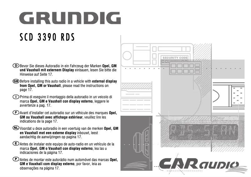 Page 1 de la notice Manuel utilisateur Grundig SCD 3390 RDS