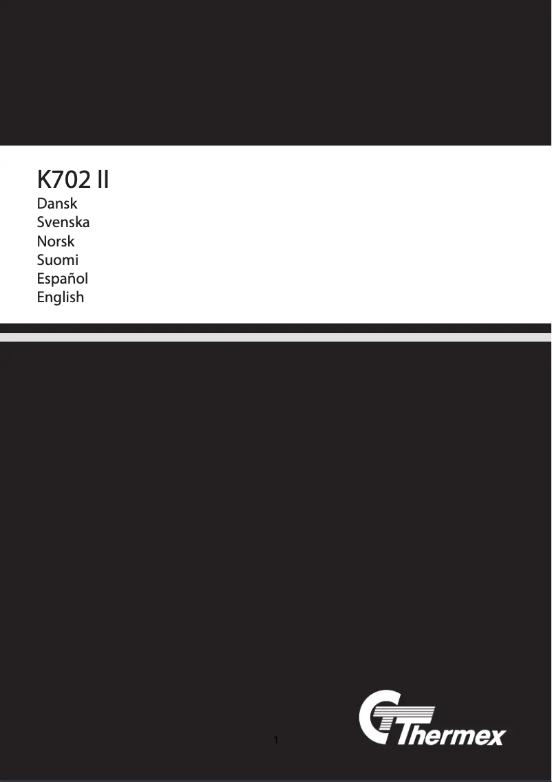 Página 1 del manual Manual de usuario Thermex Turbo K702 II