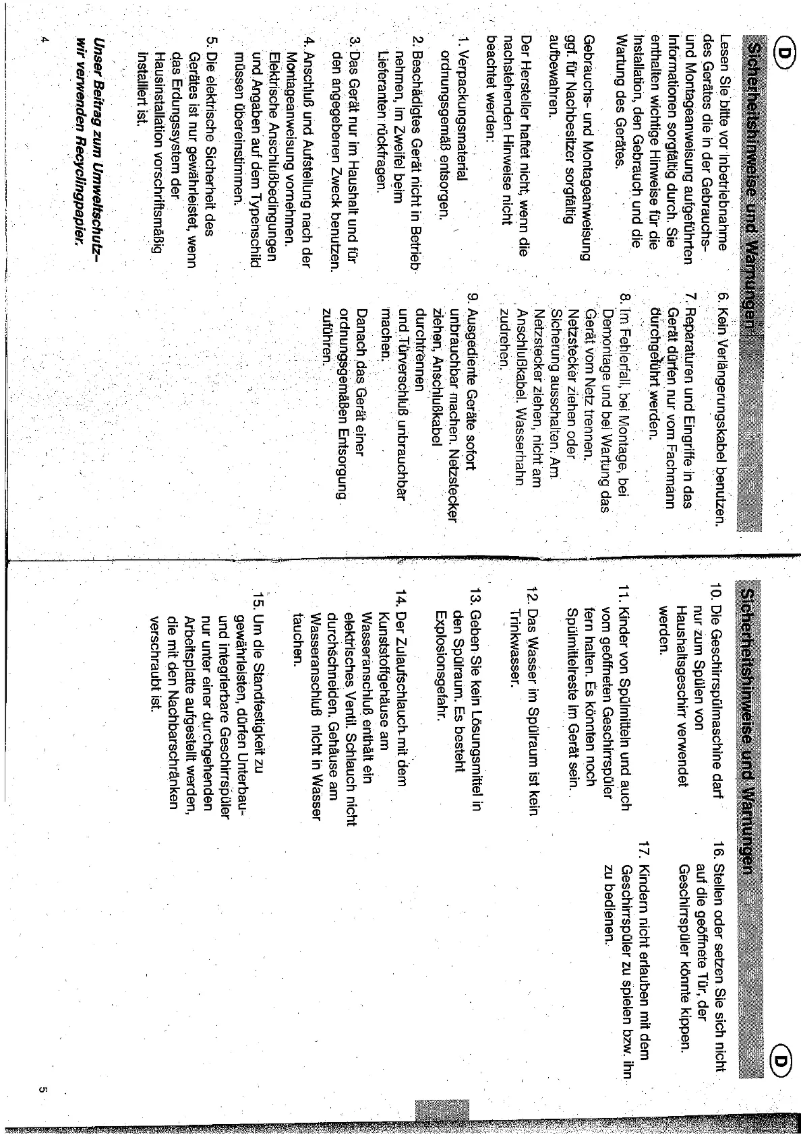 Page 1 of the manual User Manual Bosch SPS2462
