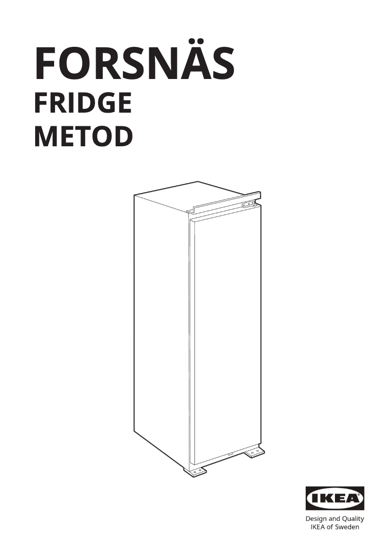 Page 1 de la notice Manuel utilisateur Ikea FORSNÄS 005.739.80