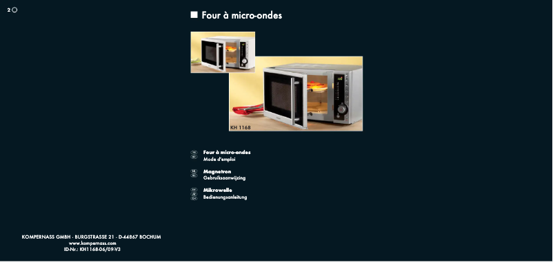 Page 1 de la notice Manuel utilisateur SilverCrest KH 1168