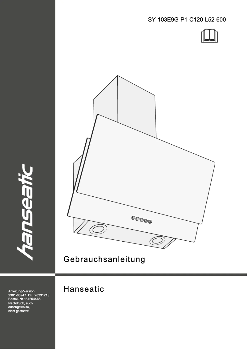 Página 1 del manual Manual de usuario Hanseatic SY-103E9G-P1-C120-L52-600