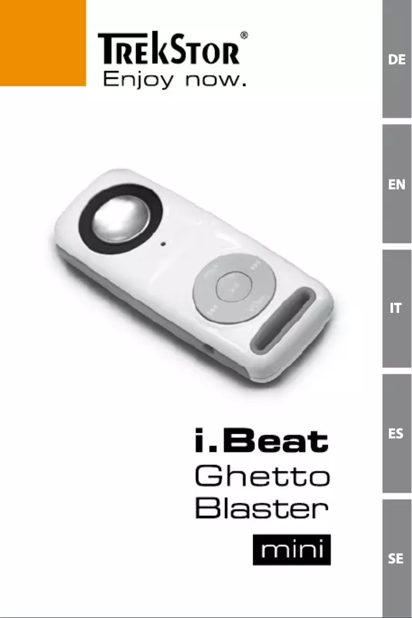 Image de la première page du manuel de l'appareil i.Beat GhettoBlaster mini