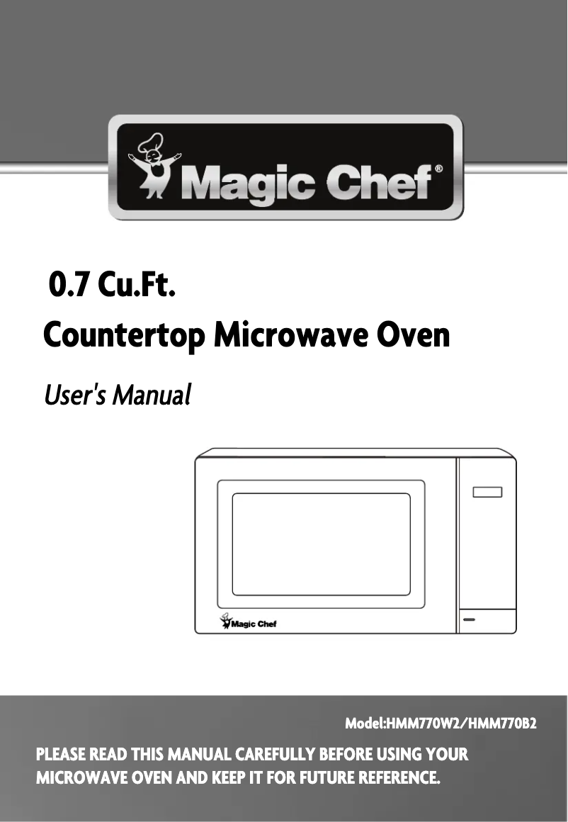 Page n°1 - Manuel utilisateur Magic Chef HMM770B2
