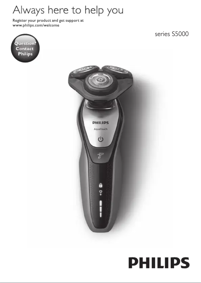 Image de la première page du manuel de l'appareil SHAVER Series 5000 S5650