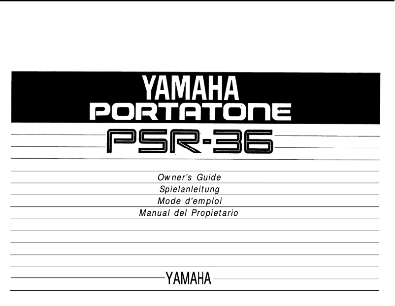Página 1 del manual Manual de usuario Yamaha PSR-36
