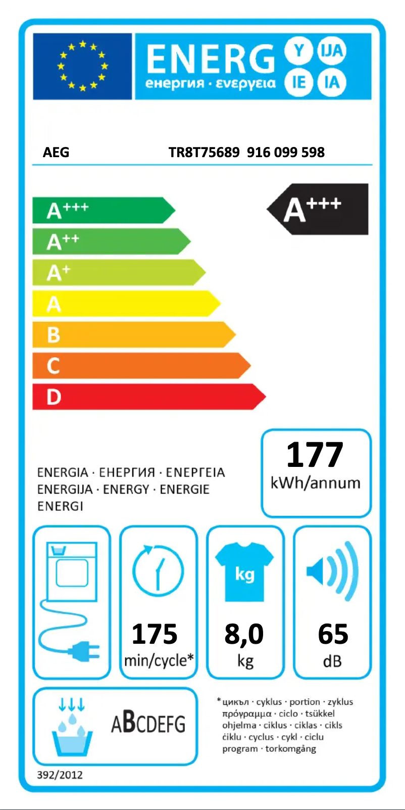 Page n°1 - Manuel utilisateur AEG TR8T75689
