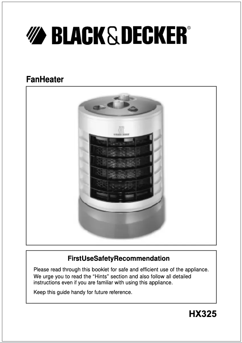 Image de la première page du manuel de l'appareil HX325