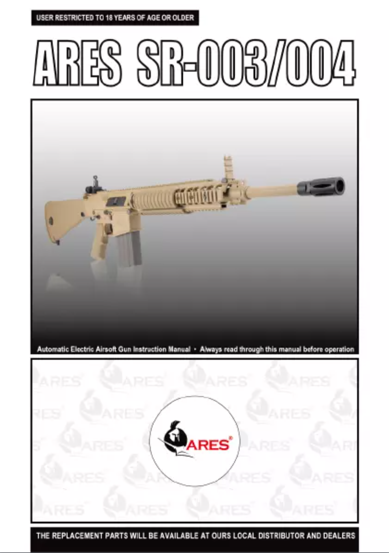 Image de la première page du manuel de l'appareil SR-003