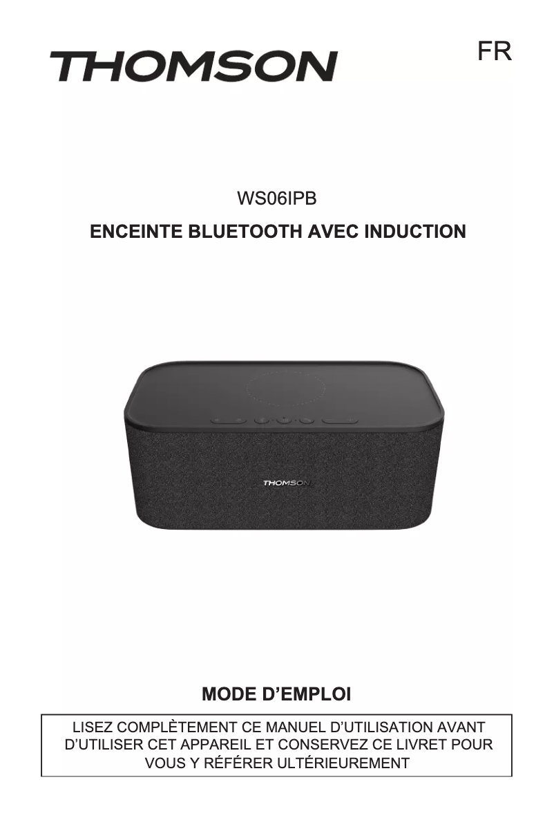 Page 1 de la notice Manuel utilisateur Thomson WS06IPB