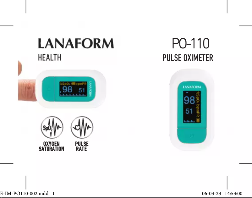 Page n°1 - Manuel utilisateur Lanaform PO-110