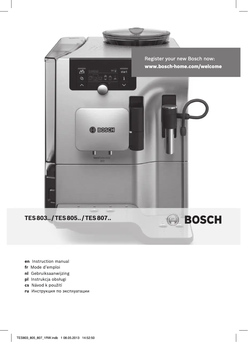 Page n°1 - Manuel utilisateur Bosch VeroSelection 700 TES80721RW