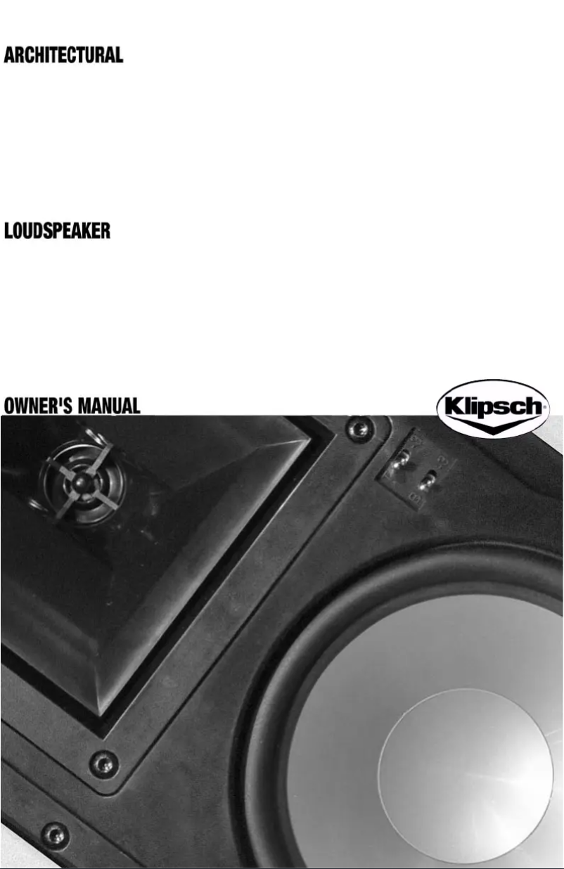 Page n°1 - Mode d'emploi Klipsch R-3650-W