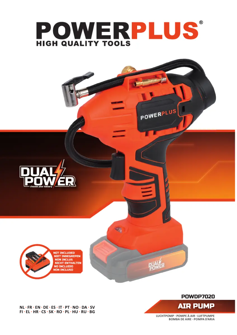 Image de la première page du manuel de l'appareil POWDP7020