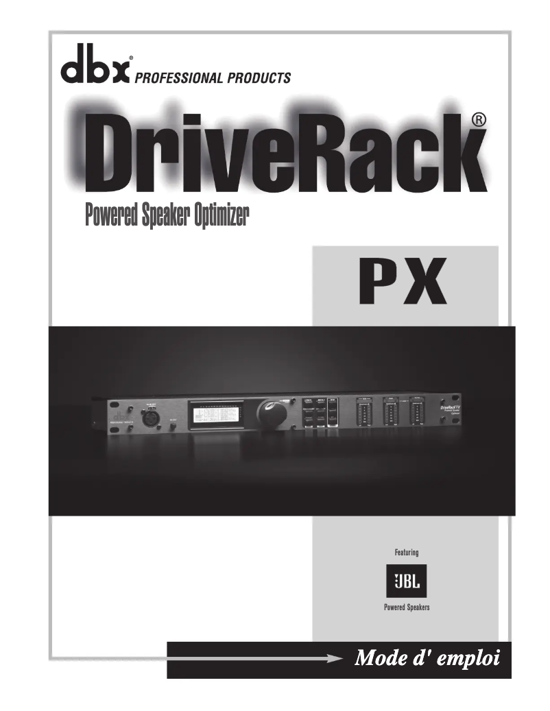 Image de la première page du manuel de l'appareil DriveRack PX